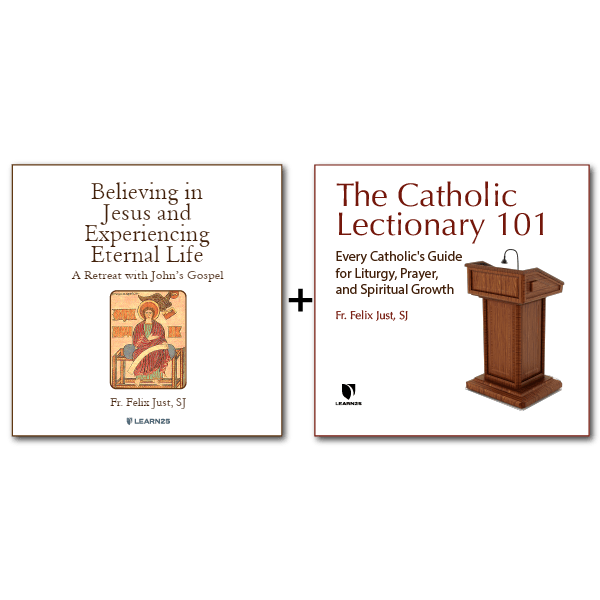 Bundle: Believing in Jesus and Experiencing Eternal Life: A Retreat with John's Gospel + The Catholic Lectionary: A Treasure for Liturgy and Prayer - 13 CDs Total
